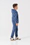 Generation Casual Brand Written Stripe Printed Fleece Boys' Bottom-Top Tracksuit Set - 3