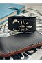 Handmade Genuine Leather Black Italian Design Men's Card Holder Scorpio Silver Bracelet - 2