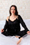 Lace Detailed Pegasus Women's Pajamas Set with Dressing Gown - Dowry Set - Large Size Range - 4