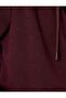 Pocket Detailed Raised Zippered Cotton Basic Hooded Sweatshirt - 6