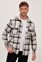 Relax Fit Comfortable Cut Double Pocket Flap Winter Lumberjack Checkered Men's Shirt - 5