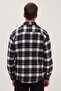 Relax Fit Comfortable Cut Double Pocket Flap Winter Lumberjack Checkered Men's Shirt - 7