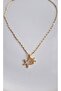 Steel Zircon Stone Double Star Necklace - 4