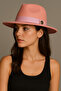 Panama Fedora Trilby Classic Model Adjustable Pink Color Women's Hat - 4