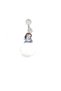 Puff keychain, princess, white