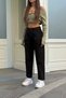 Women's High Waist Lycra Pleated Stretchy Mom Pants - 2