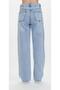 High Waist Palazzo Women's Denim Pants - 2
