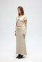 Lumi Rose Detail Beige Crop Skirt Knitwear Set - 3