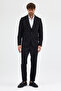 Ruben Men's Black Polyviscose Fabric Jacket+Pants+Vest Slim Fit Suit - 6
