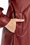 Reglan Sleeve Women's Leather Trench Coat/Jacket - 5