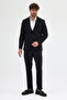 Ruben Men's Black Polyviscose Fabric Jacket+Pants+Vest Slim Fit Suit