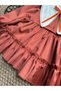 Grace Velvet Lace Collar Detailed Long Sleeve Skirted Girls' Dress - 2