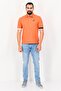Men Regular Fit Embroidered Logo Short Sleeve Polo Shirt, Dark Orange - 3