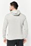 Men Heather Long Sleeves Hoodie Sweatshirt, Grey - 4