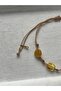 Amorphous Amber Stone Adjustable Rope Bracelet & Anklet Handmade - 4
