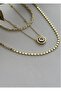 Triple Necklace (Chain Link). Single Stone Necklace and Jewelry Necklace Set) - 2
