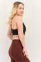 Women Brand Logo Padded Sports Bra, Black - 4
