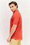 Men Regular Fit Embroidered Logo Short Sleeve Polo Shirt, Red - 2