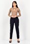 Women Regular Fit Solid Dress Pants, Dark Navy - 3