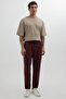 Men's Regular Fit Elastic Waist Lace-Up Jogger Tile Pants Relaxed Fit with Side Pockets - 5