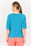 Women Sportswear Fit Brand Logo Short Sleeve Training T-Shirt, Teal Green - 3