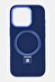 iPhone 16 Pro Iris Magsafe Liquide Silicone Case With Ring Stand, Navy