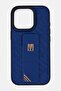 iPhone 16 Pro Morphix Cuero Grip Stand Protective Case, Dark Blue