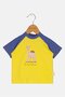 Toddlers Boy Crew Neck Graphic Print Short Sleeve Top, Yellow
