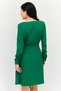 Women Solid Mini Dress, Green - 4