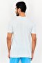 Men Loose Fit Short Sleeve Outdoor T-Shirt, Light Blue - 3