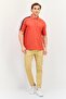Men Regular Fit Embroidered Logo Short Sleeve Polo Shirt, Red - 4