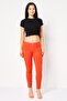 Women Skinny Fit Solid Skinny Pants, Orange - 2