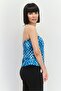 Women Halter Neck Allover Print Sleeveless Top, Multicolor - 3