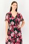 Women Floral Print Midi Dress, Multicolor - 3