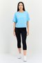 Women Sportswear Fit Short Sleeve Outdoor T-Shirt, Sky Blue - 4