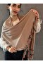 160X40 cm Combed Cotton Beaded Design Women's Shawl - 2