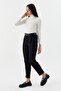 Belted High Waist Trousers Black - 3
