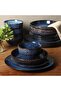 Matisse 16 Piece Double Bowl Dinnerware Set, Cobalt Blue - 6