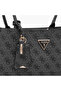 Monogram Texture Shoulder Bag with Double Handle - 4