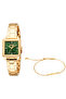 Women's Gold/Green Stainless Watch | Es1l511m0045