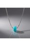 Women's Necklace – Classic Blue Evil Eye Beaded, Minimal Design, Antiallergic Silver Color - 4