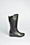 V324200803 Black Genuine Leather Classic Women's Boots - 5