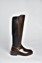 V312212360 Brown Rustic Women's Boots with Rubber Detail on the Back - 6
