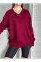 Women's V-Neck Oversize Knitwear Sweater - 6