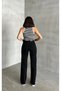 Quen'S%%New Season%%High Waist%%Stretchy%%Women's Palazzo Jeans Pants - 3