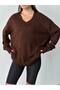 Women's V-Neck Oversize Knitwear Sweater - 5