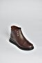 V555070403 Brown Genuine Leather Comfort Orthopedic Sole Women's Boots - 4