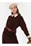 Soft Knitted Basic Sweater - Brown - - 2