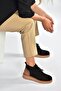 V555011002 Black Genuine Leather Suede Comfort Orthopedic Sole Lace-Up Boots - 3