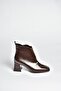 V848257460 Brown Rustic Thick Heeled Women's Boots - 4